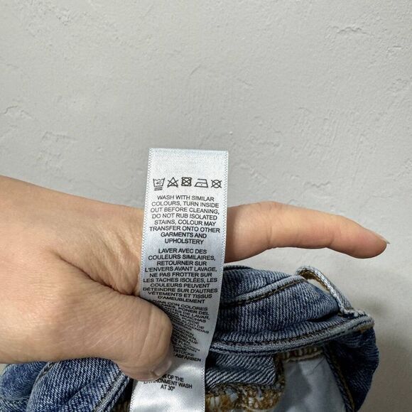 Asos Jeans Denim Medium Wash Blue Distressed Busted Out Knees Womens size 26 - Picture 6 of 8